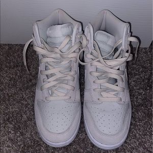 Boys high top NIKES off white